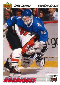 #119a John Tanner - Quebec Nordiques - 1991-92 Upper Deck French Hockey
