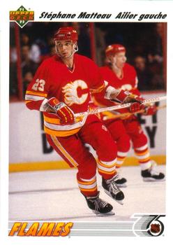 #121a Stephane Matteau - Calgary Flames - 1991-92 Upper Deck French Hockey
