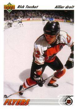 #122a Rick Tocchet - Philadelphia Flyers - 1991-92 Upper Deck French Hockey