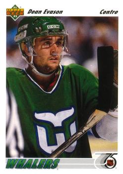 #127a Dean Evason - Hartford Whalers - 1991-92 Upper Deck French Hockey