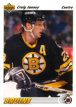 #128a Craig Janney - Boston Bruins - 1991-92 Upper Deck French Hockey
