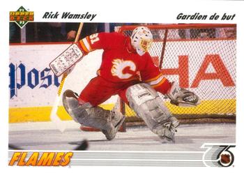 #130a Rick Wamsley - Calgary Flames - 1991-92 Upper Deck French Hockey