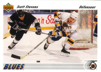 #132a Scott Stevens - St. Louisues - 1991-92 Upper Deck French Hockey