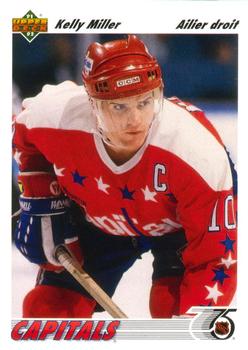 #133a Kelly Miller - Washington Capitals - 1991-92 Upper Deck French Hockey