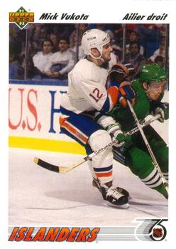 #135a Mick Vukota - New York Islanders - 1991-92 Upper Deck French Hockey