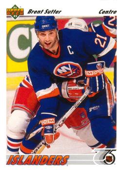 #140a Brent Sutter - New York Islanders - 1991-92 Upper Deck French Hockey