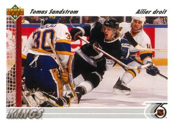 #141a Tomas Sandstrom - Los Angeles Kings - 1991-92 Upper Deck French Hockey
