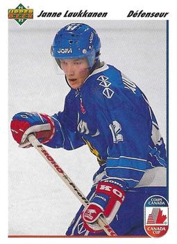 #22b Janne Laukkanen - Finland - 1991-92 Upper Deck French Hockey