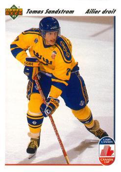 #30b Tomas Sandstrom - Sweden - 1991-92 Upper Deck French Hockey