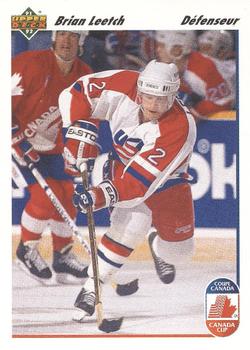 #35b Brian Leetch - USA - 1991-92 Upper Deck French Hockey