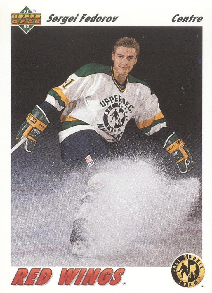 #40b Sergei Fedorov - Detroit Red Wings - 1991-92 Upper Deck French Hockey
