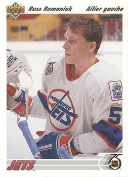 #46b Russ Romaniuk - Winnipeg Jets - 1991-92 Upper Deck French Hockey