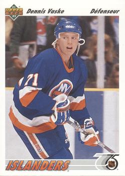 #49b Dennis Vaske - New York Islanders - 1991-92 Upper Deck French Hockey