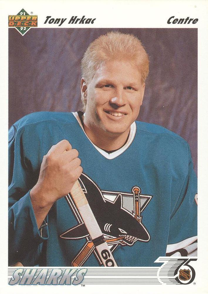 #56b Tony Hrkac - San Jose Sharks - 1991-92 Upper Deck French Hockey