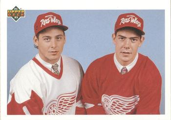 #63b Choix au Repechage (Martin Lapointe / Jamie Pushor) - Detroit Red Wings - 1991-92 Upper Deck French Hockey