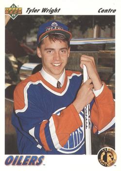 #67b Tyler Wright - Edmonton Oilers - 1991-92 Upper Deck French Hockey