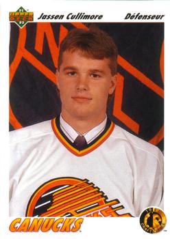 #72b Jassen Cullimore - Vancouver Canucks - 1991-92 Upper Deck French Hockey