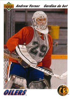 #74b Andrew Verner - Edmonton Oilers - 1991-92 Upper Deck French Hockey