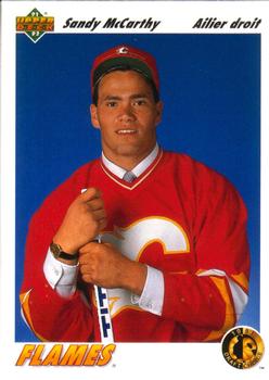 #77b Sandy McCarthy - Calgary Flames - 1991-92 Upper Deck French Hockey