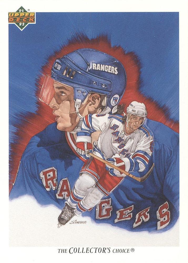 #90b Darren Turcotte - New York Rangers - 1991-92 Upper Deck French Hockey