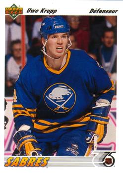 #102b Uwe Krupp - Buffalo Sabres - 1991-92 Upper Deck French Hockey