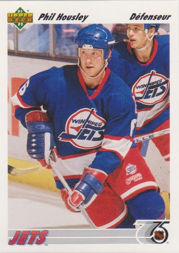 #106b Phil Housley - Winnipeg Jets - 1991-92 Upper Deck French Hockey
