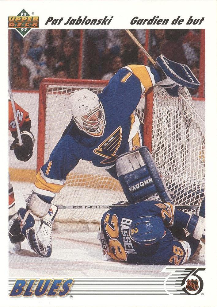 #107b Pat Jablonski - St. Louisues - 1991-92 Upper Deck French Hockey