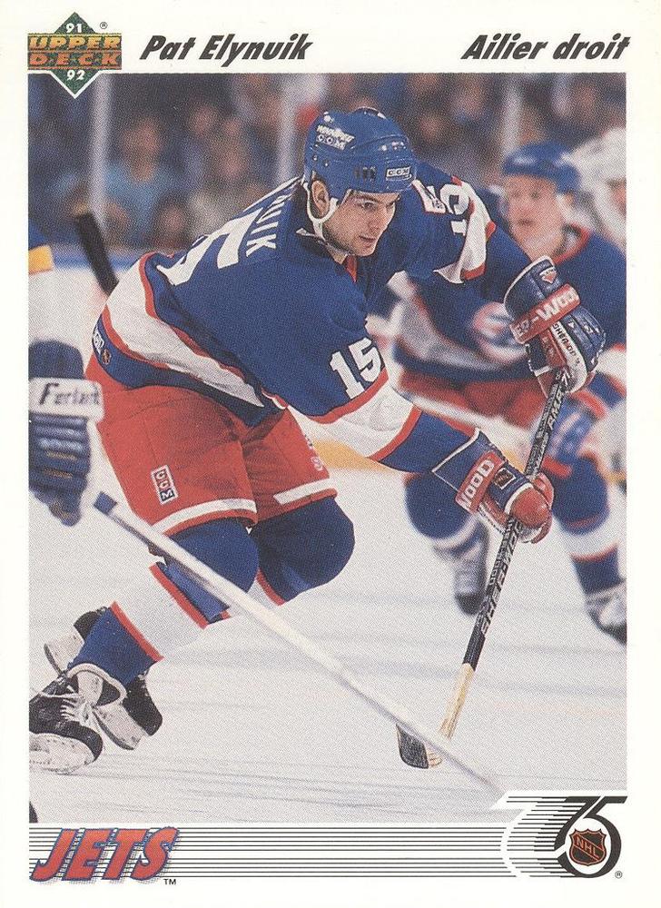 #109b Pat Elynuik - Winnipeg Jets - 1991-92 Upper Deck French Hockey