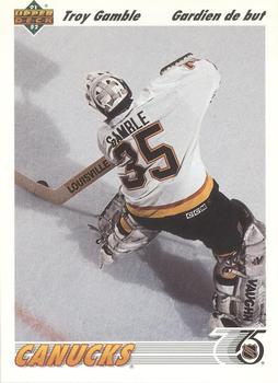 #120b Troy Gamble - Vancouver Canucks - 1991-92 Upper Deck French Hockey
