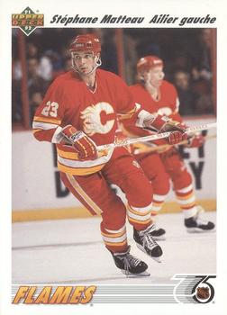 #121b Stephane Matteau - Calgary Flames - 1991-92 Upper Deck French Hockey