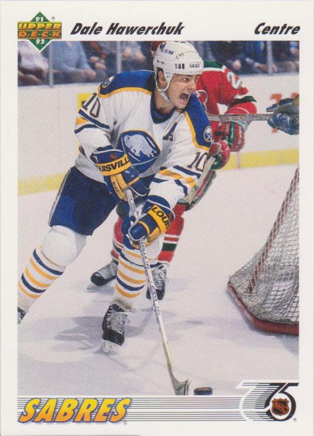 #126b Dale Hawerchuk - Buffalo Sabres - 1991-92 Upper Deck French Hockey