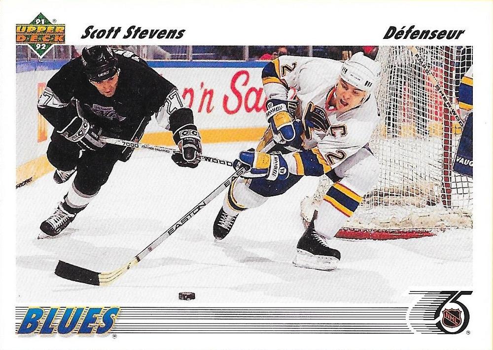 #132b Scott Stevens - St. Louisues - 1991-92 Upper Deck French Hockey