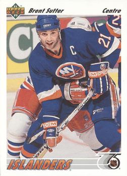 #140b Brent Sutter - New York Islanders - 1991-92 Upper Deck French Hockey