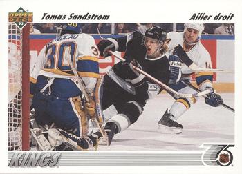 #141b Tomas Sandstrom - Los Angeles Kings - 1991-92 Upper Deck French Hockey