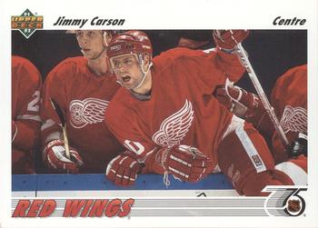 #161b Jimmy Carson - Detroit Red Wings - 1991-92 Upper Deck French Hockey