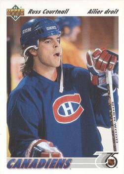 #168b Russ Courtnall - Montreal Canadiens - 1991-92 Upper Deck French Hockey