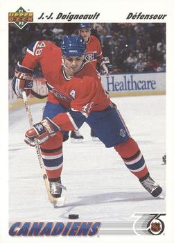 #170b J.J. Daigneault - Montreal Canadiens - 1991-92 Upper Deck French Hockey