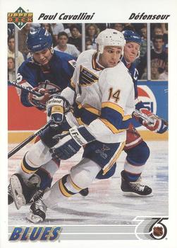 #184b Paul Cavallini - St. Louisues - 1991-92 Upper Deck French Hockey