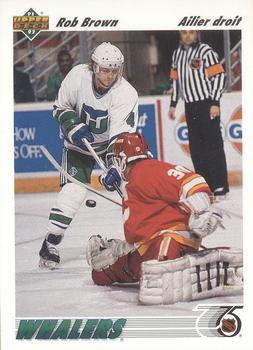 #198b Rob Brown - Hartford Whalers - 1991-92 Upper Deck French Hockey