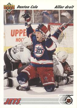 #210b Danton Cole - Winnipeg Jets - 1991-92 Upper Deck French Hockey