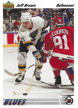 #211b Jeff Brown - St. Louisues - 1991-92 Upper Deck French Hockey