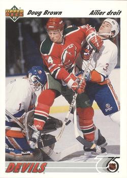 #214b Doug Brown - New Jersey Devils - 1991-92 Upper Deck French Hockey