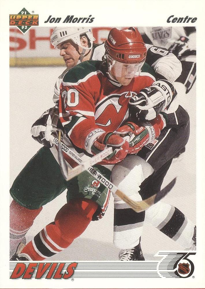 #216b Jon Morris - New Jersey Devils - 1991-92 Upper Deck French Hockey