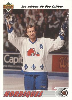 #219b Les Adieux de Guy Lafleur - Quebec Nordiques - 1991-92 Upper Deck French Hockey