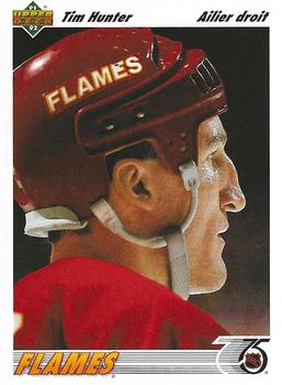 #221b Tim Hunter - Calgary Flames - 1991-92 Upper Deck French Hockey