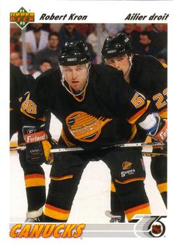 #225b Robert Kron - Vancouver Canucks - 1991-92 Upper Deck French Hockey