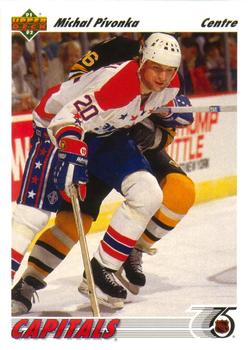 #229b Michal Pivonka - Washington Capitals - 1991-92 Upper Deck French Hockey