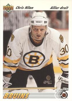 #237b Chris Nilan - Boston Bruins - 1991-92 Upper Deck French Hockey