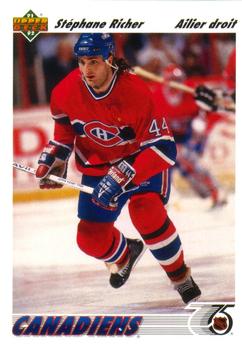 #244b Stephane Richer - Montreal Canadiens - 1991-92 Upper Deck French Hockey