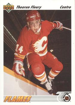 #245b Theoren Fleury - Calgary Flames - 1991-92 Upper Deck French Hockey